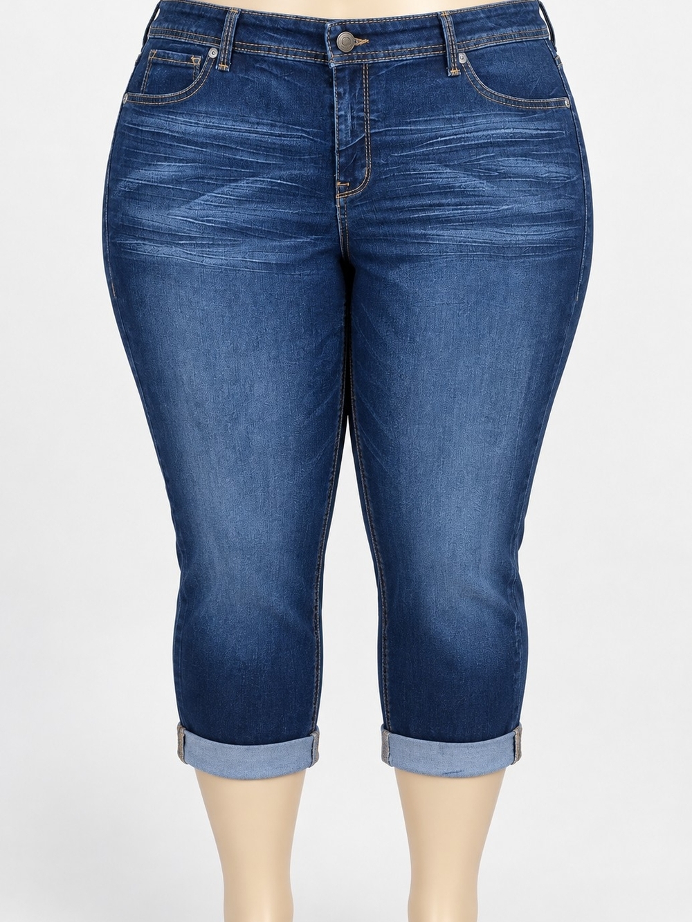 a.n.a Dark Blue Cropped Capri Jeans